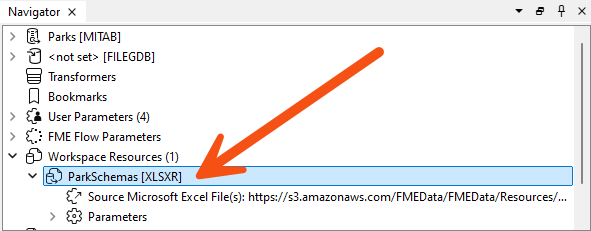A reader as a resource in the Navigator